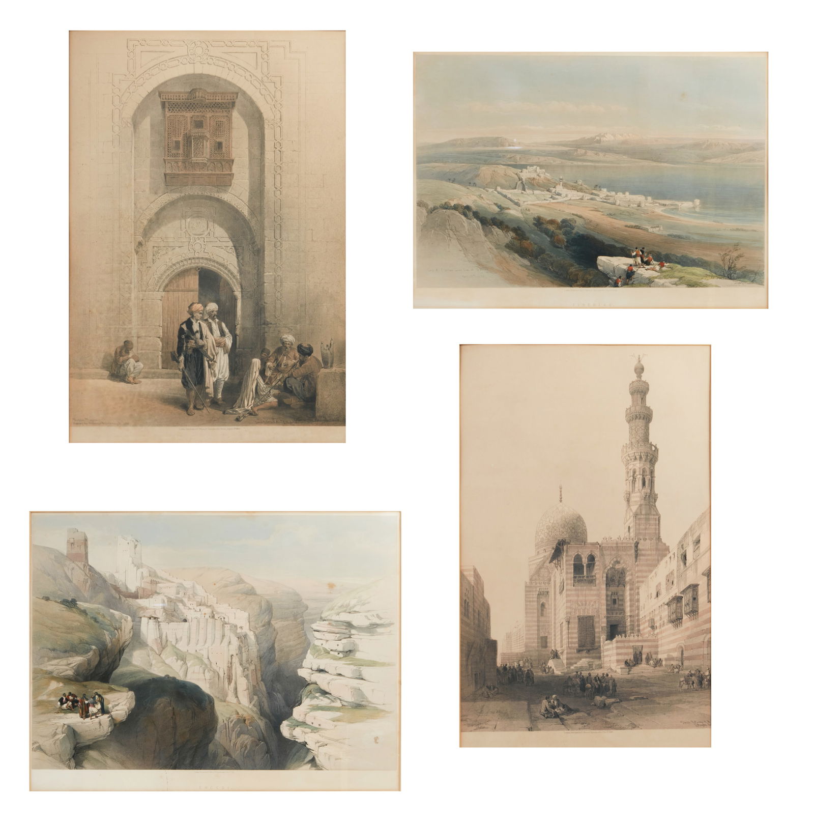 David Roberts, Four David Roberts lithographs (1 of 16)