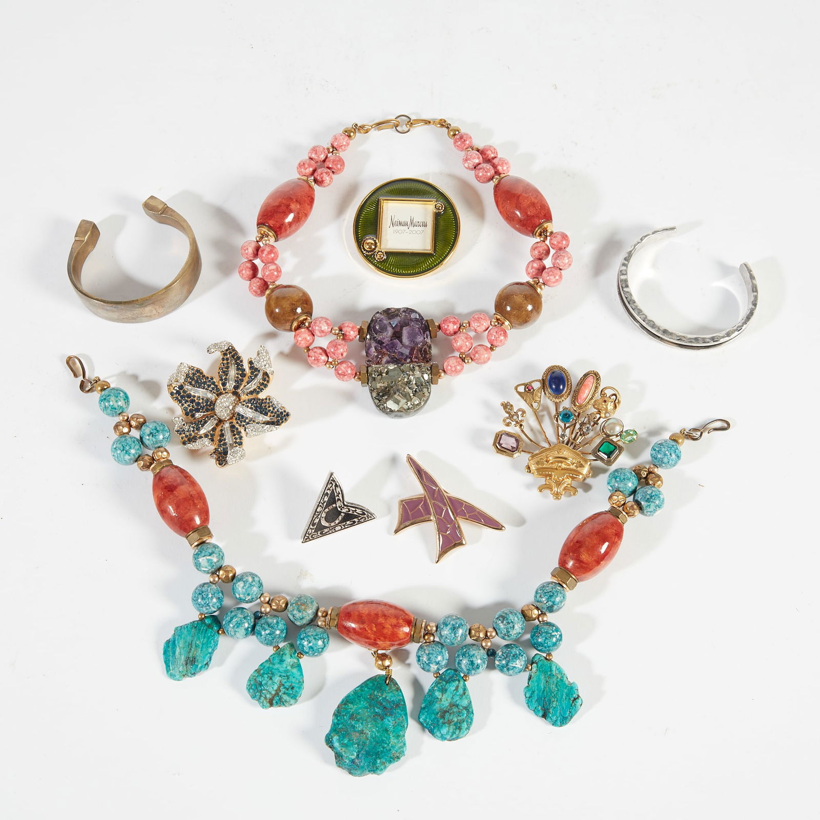 A group of semi precious and costume jewelry (1 of 8)