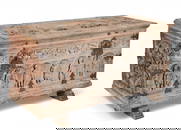 An Italian Renaissance iron mounted cassone