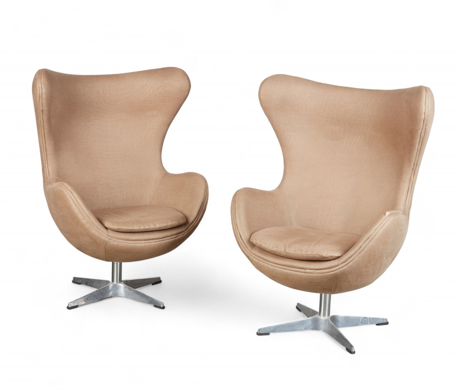 A pair of Restoration Hardware Egg chairs (1 of 8)