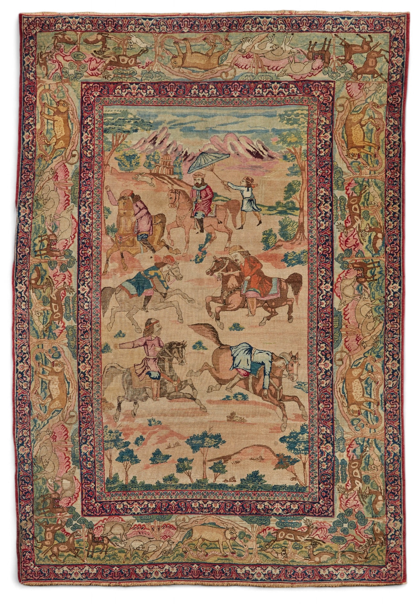 A Kirman Lavar pictorial rug (1 of 5)