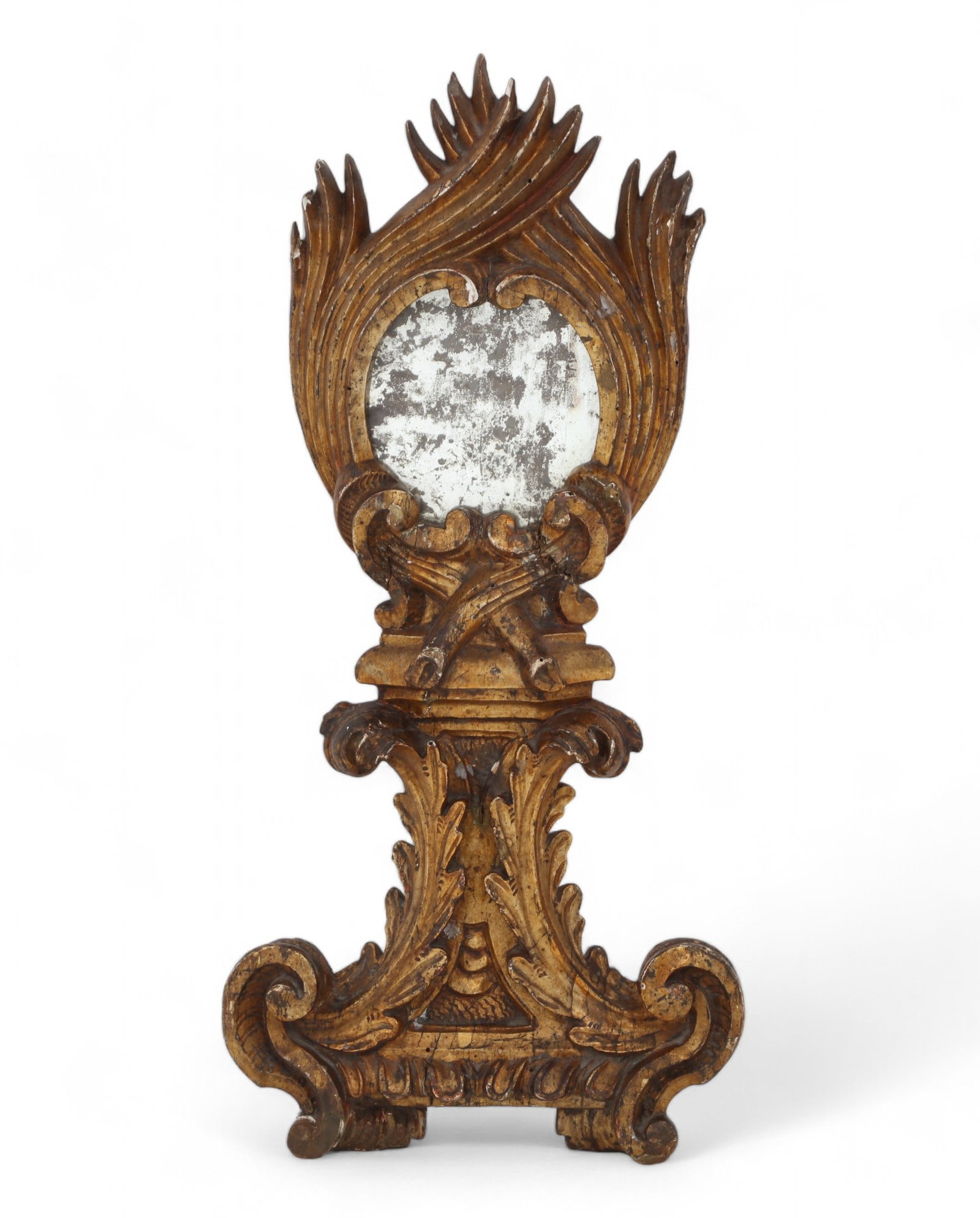An Italian Baroque giltwood mirror (1 of 4)