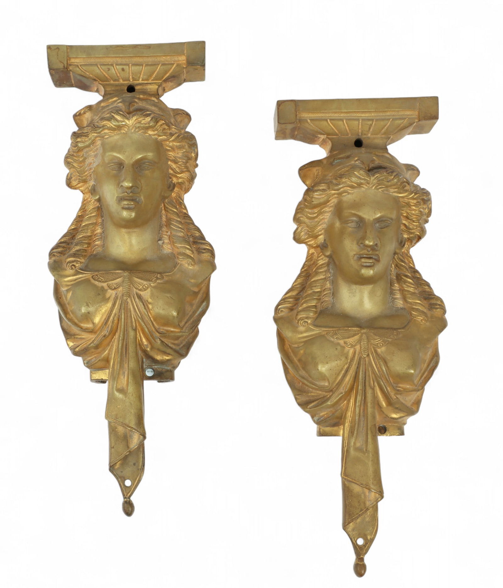 A pair of Empire style bronze figural term mounts (1 of 5)