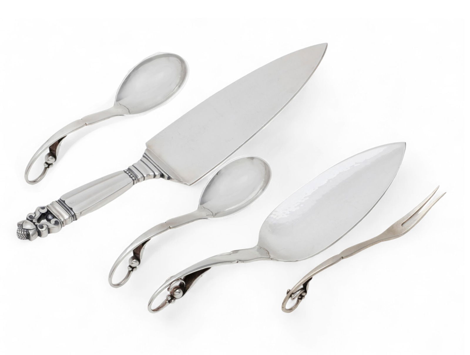 Five Georg Jensen sterling silver serving pieces (1 of 4)