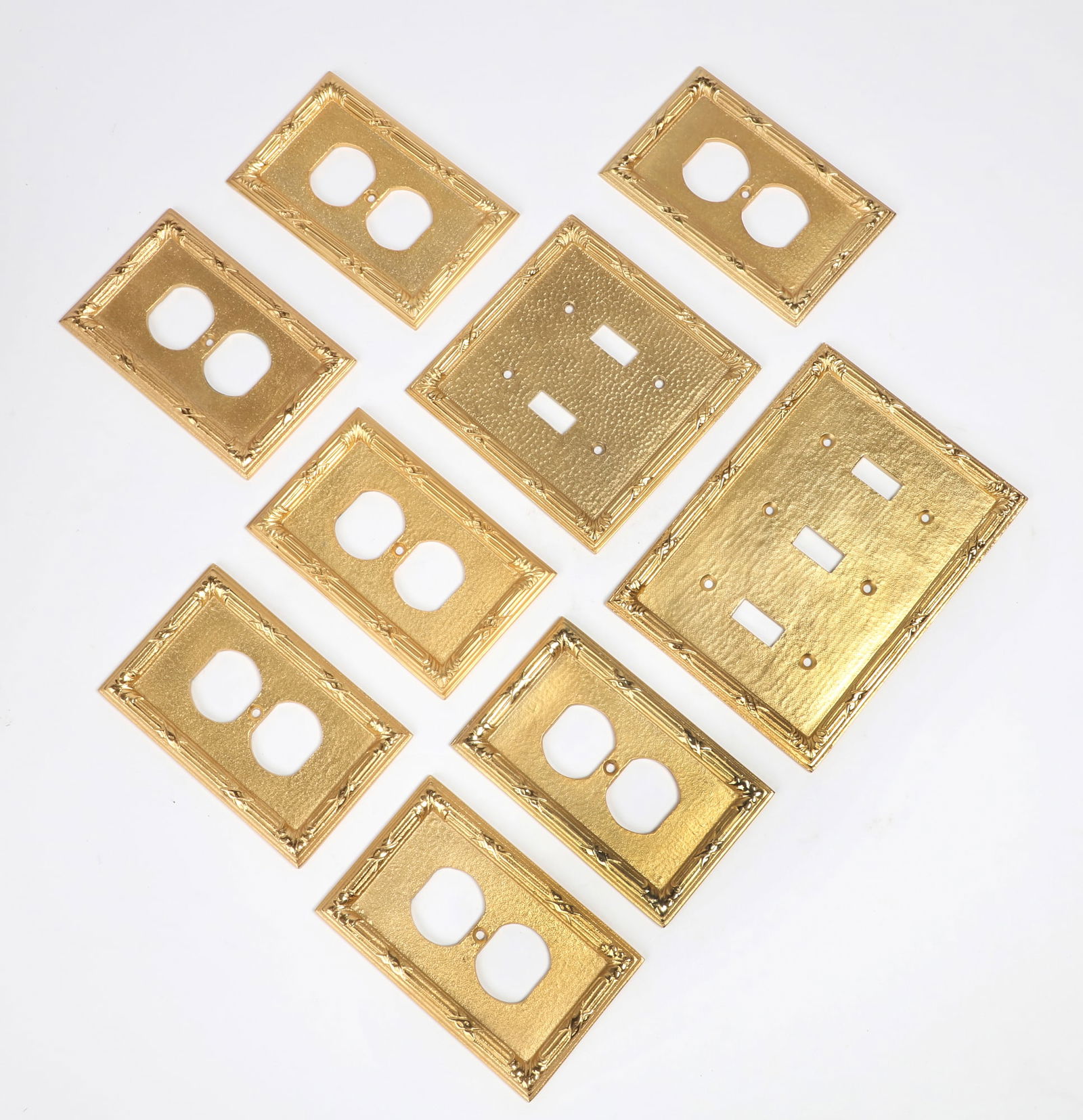 A set of nine Sherle Wagner electrical covers (1 of 3)