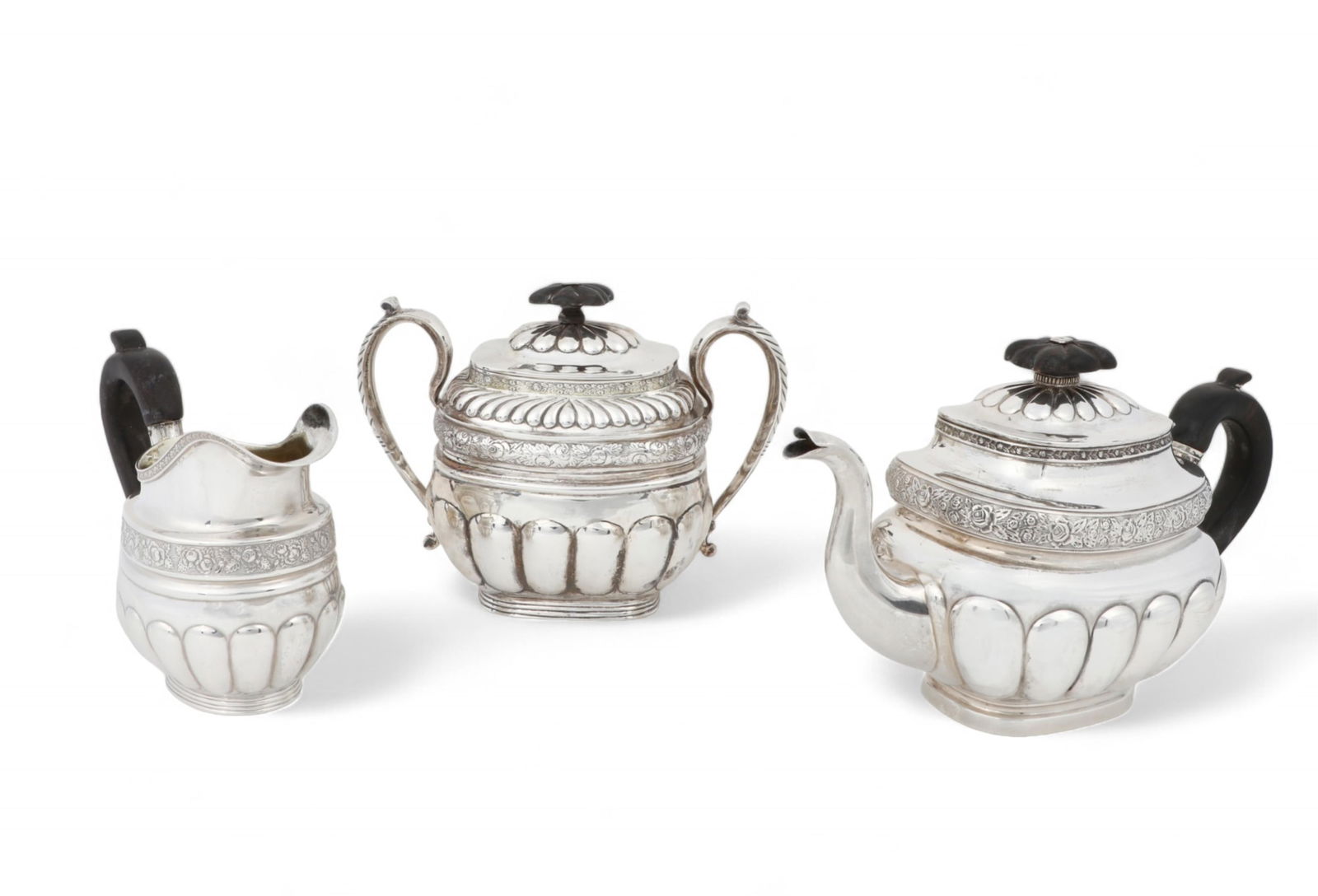 An assembled Russian 84 standard silver service (1 of 5)