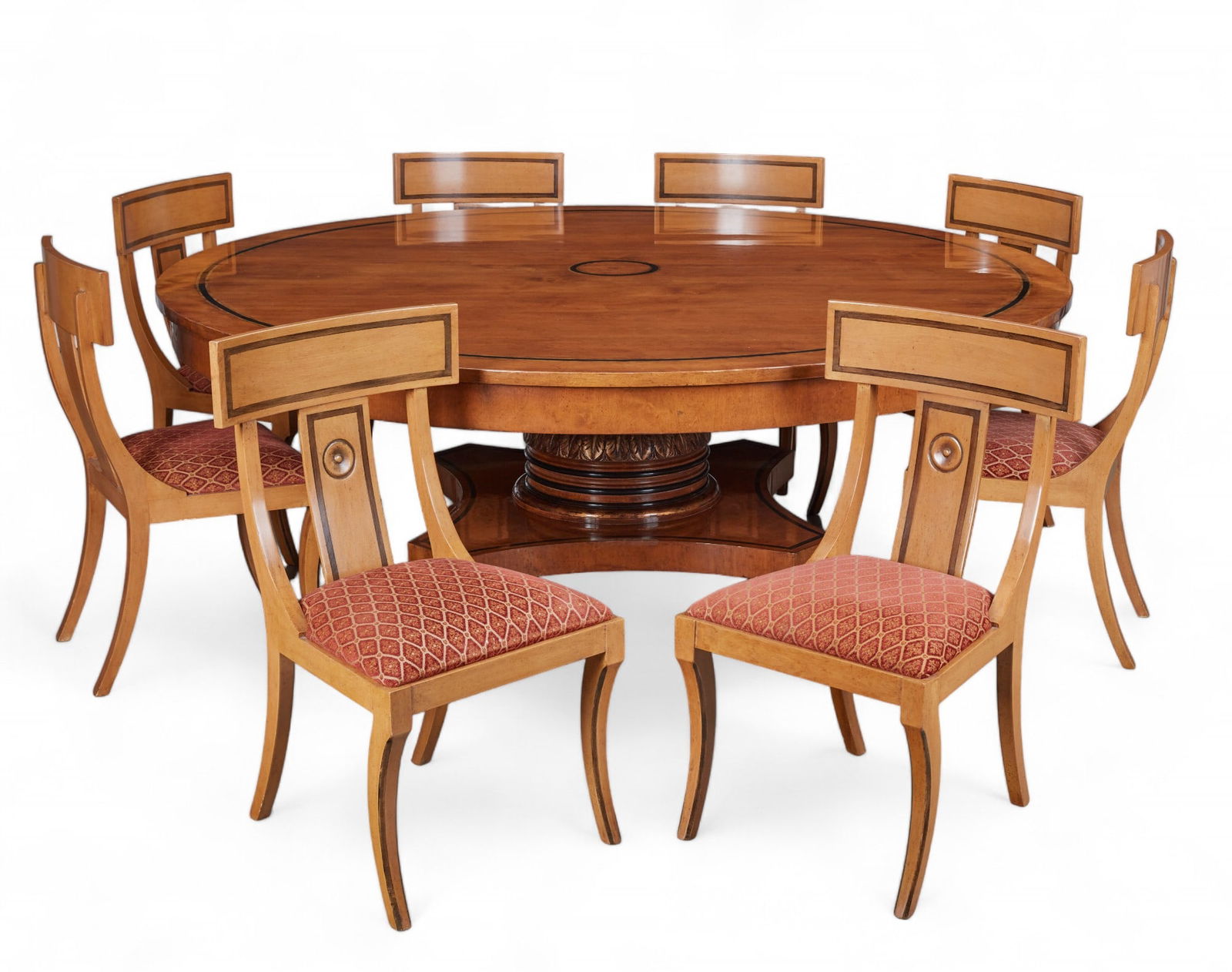 A Neoclassical style table and eight chairs (1 of 12)
