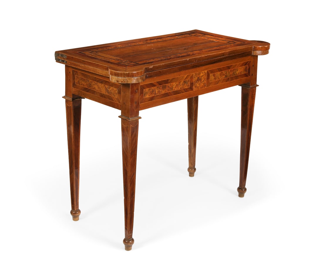 An Italian Neoclassical olivewood games table (1 of 3)