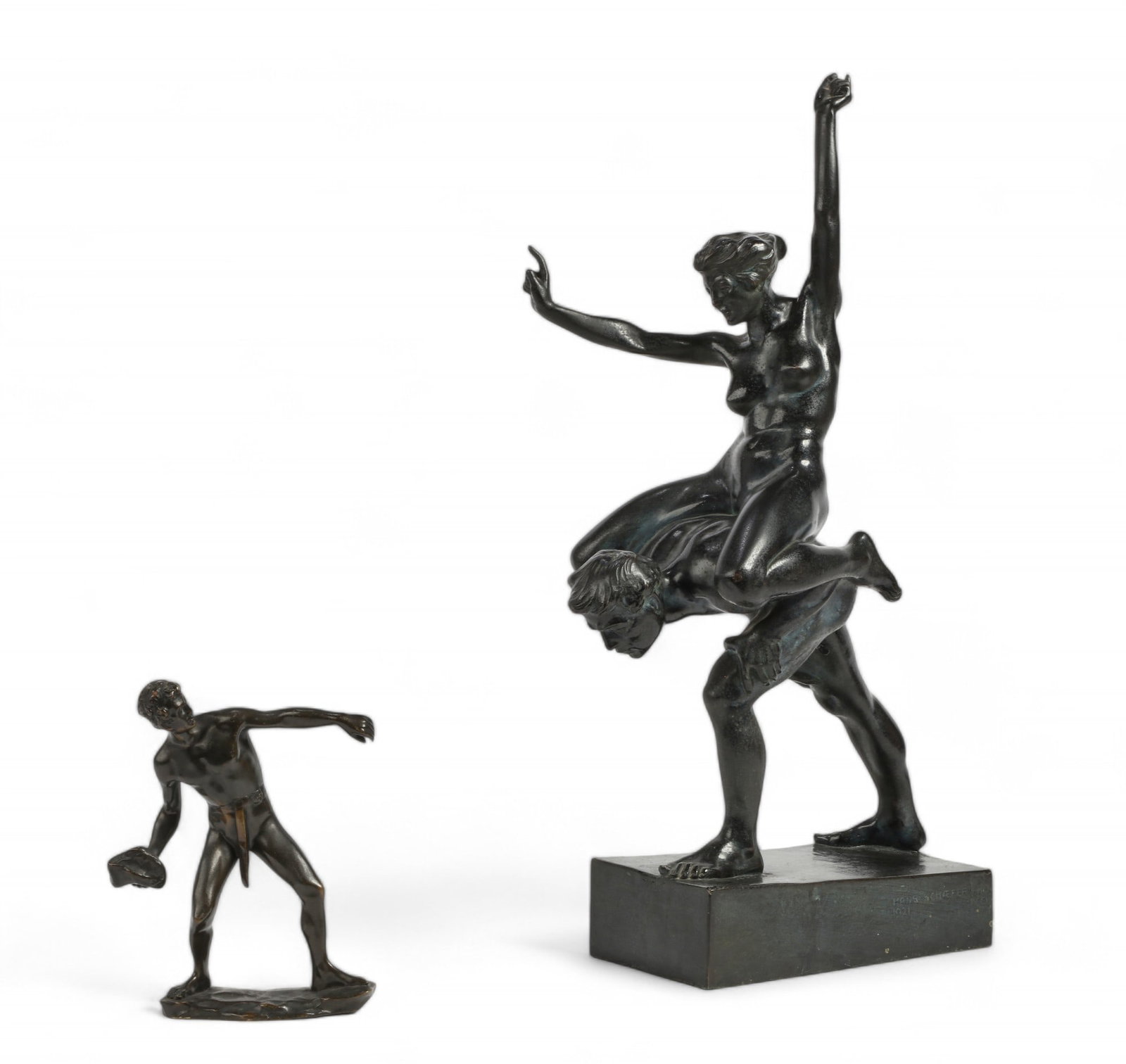 Two Continental bronze figures, 20th century (1 of 5)