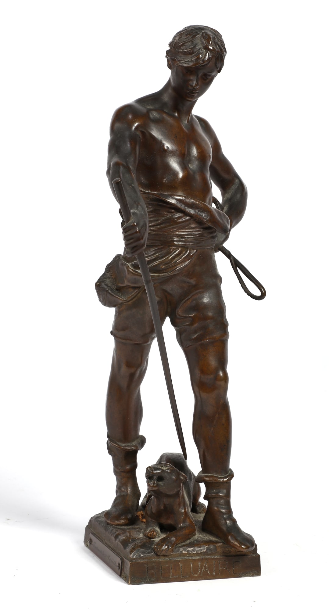 A French patinated bronze figure of a warrior (1 of 7)