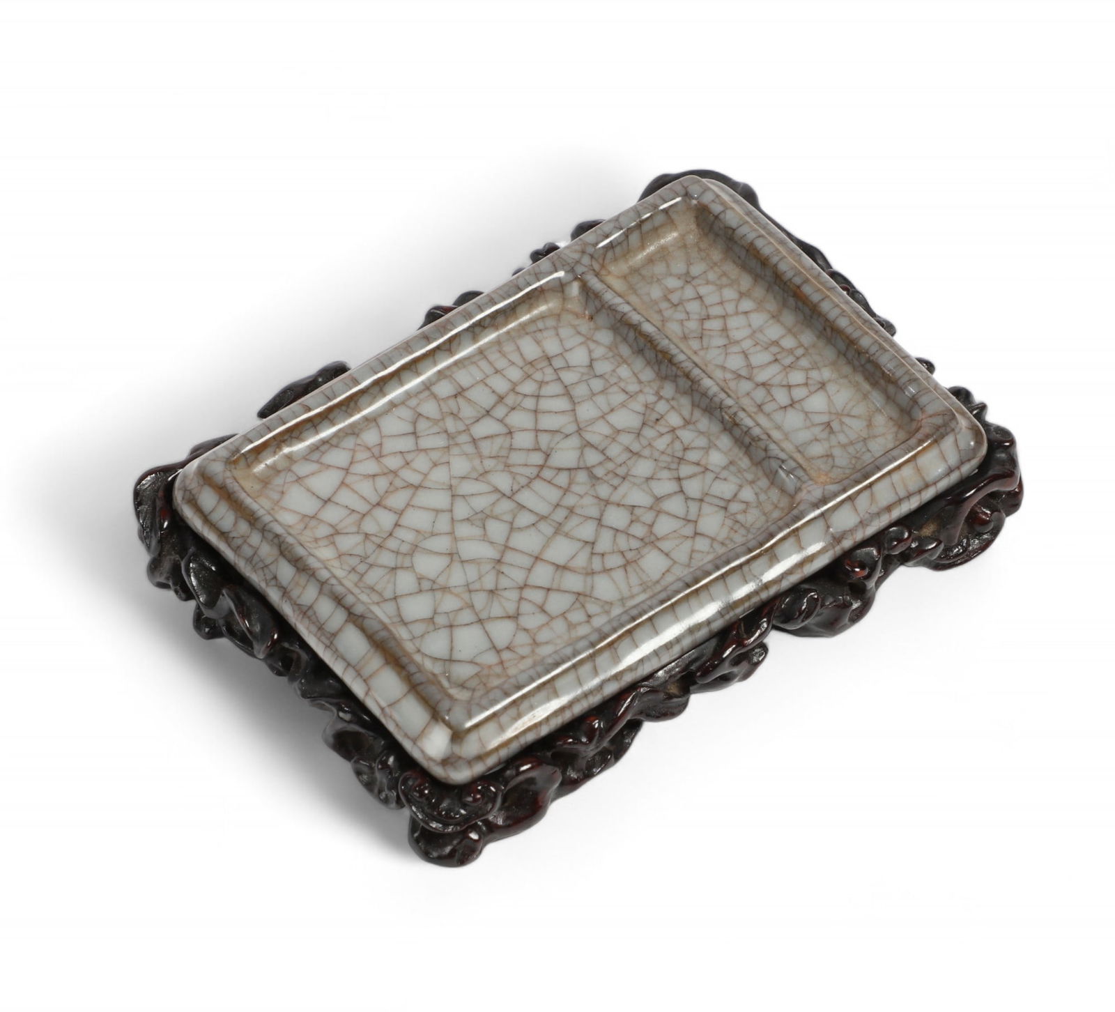 A Chinese crackle glaze scholars object (1 of 3)