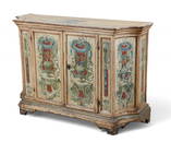 An Italian Baroque style painted credenza