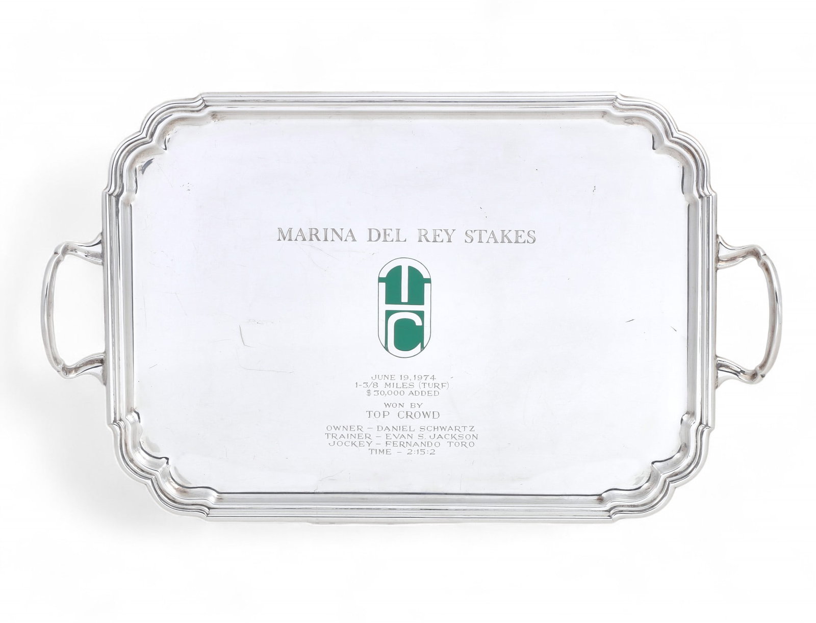 A Tiffany & Co sterling horse racing trophy tray (1 of 4)