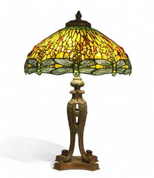 A Tiffany Studios 'Drop-Head Dragonfly' lamp