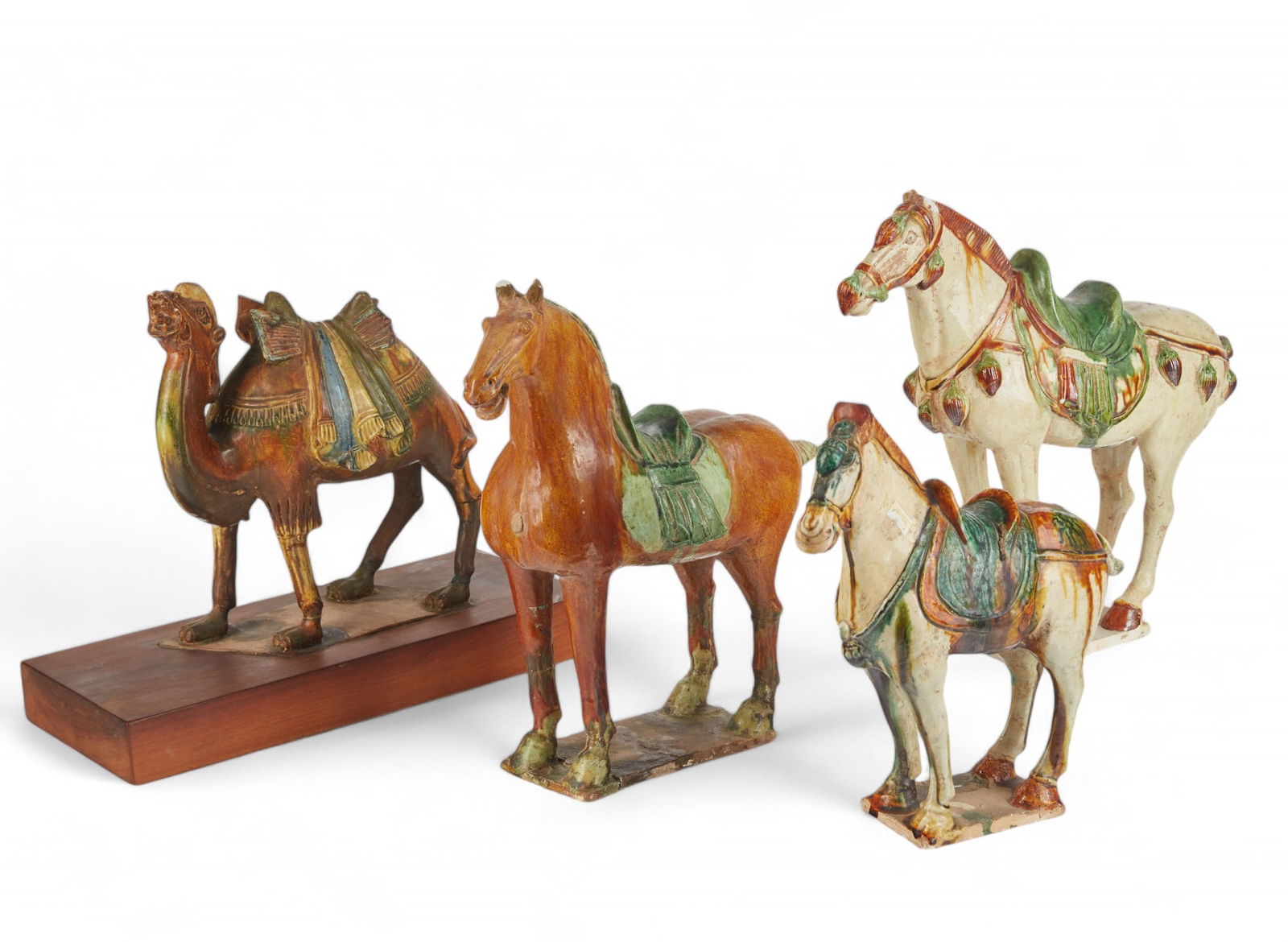 Four Chinese pottery models of animals (1 of 10)