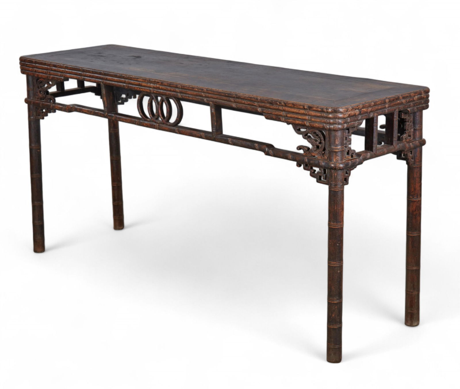 A Chinese stained mixed wood altar table (1 of 6)