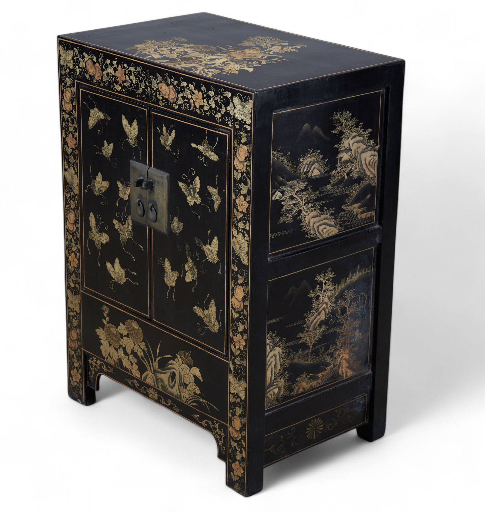 An Asian black lacquer and parcel gilt cabinet (1 of 13)