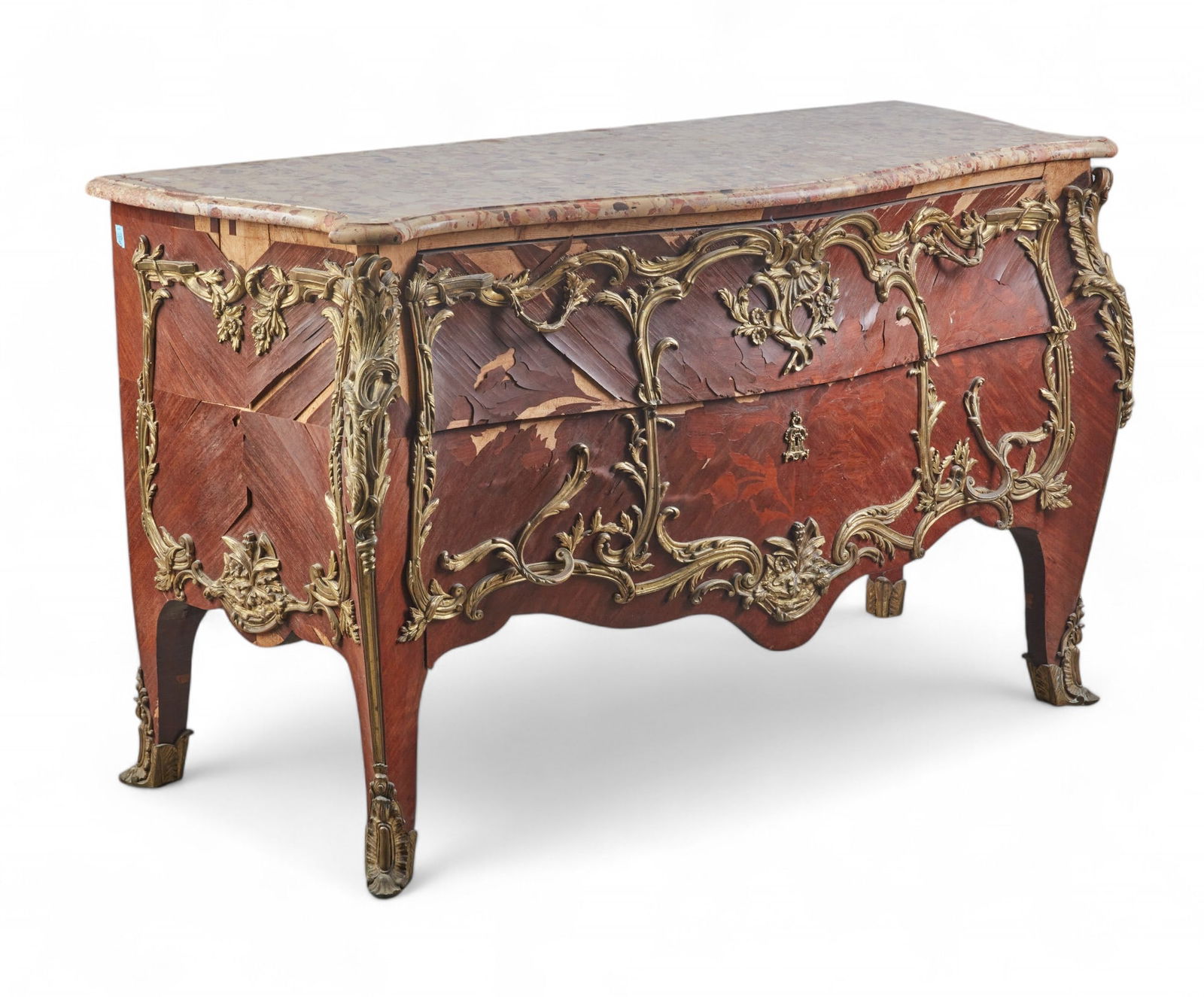 A Louis XV style gilt bronze veneered commode (1 of 4)