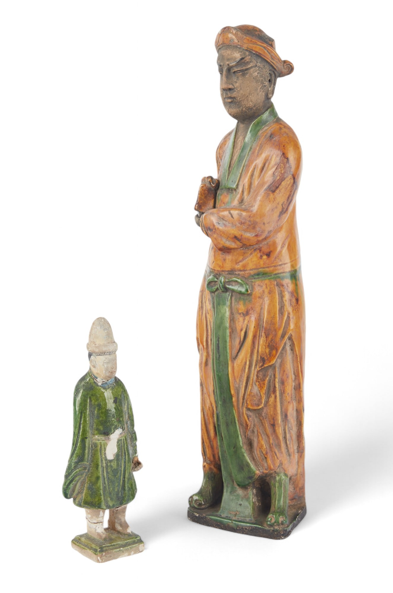 Two Chinese pottery models of attendants (1 of 12)