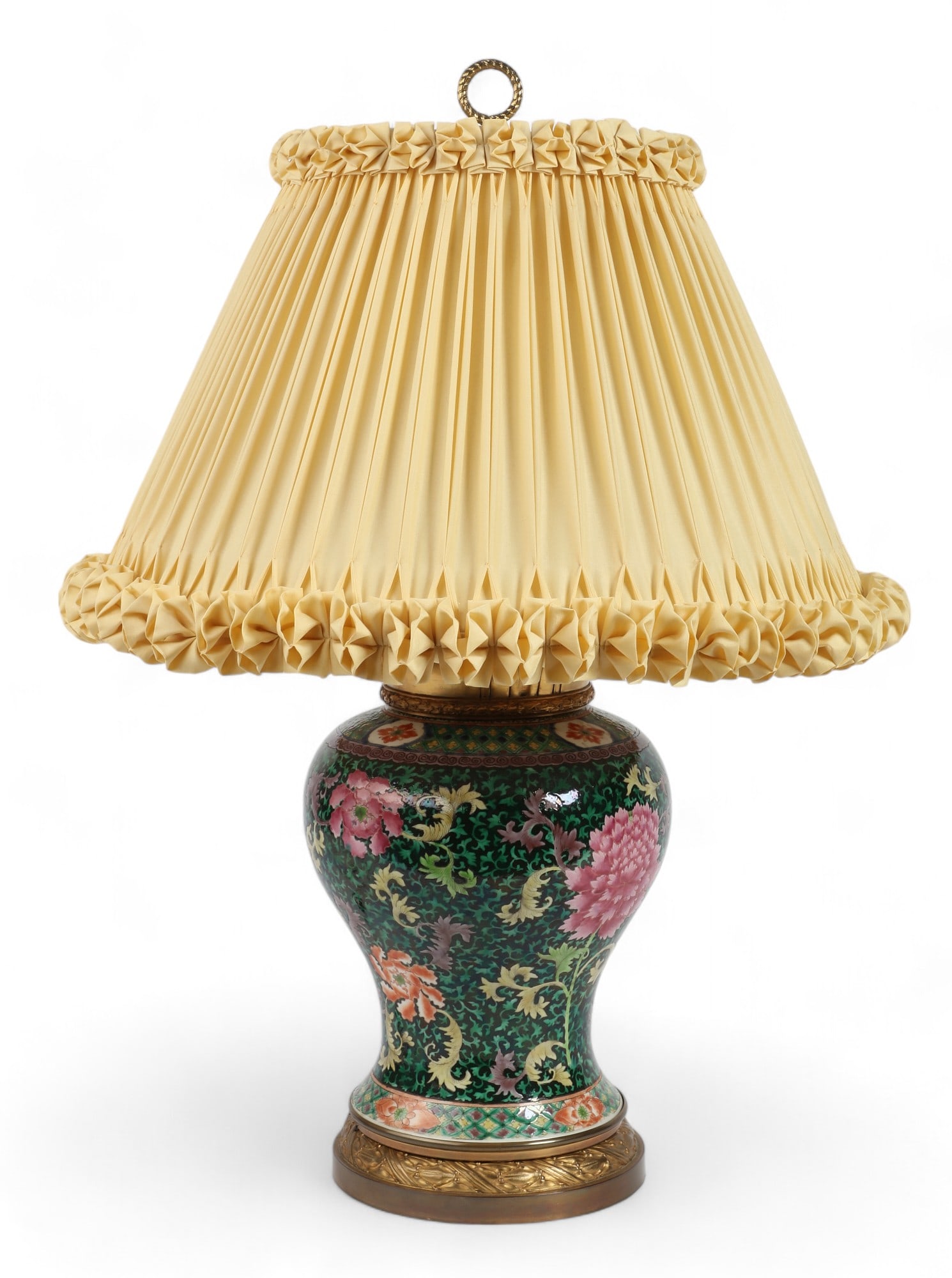 An Asian enameled porcelain and gilt metal vase (1 of 6)