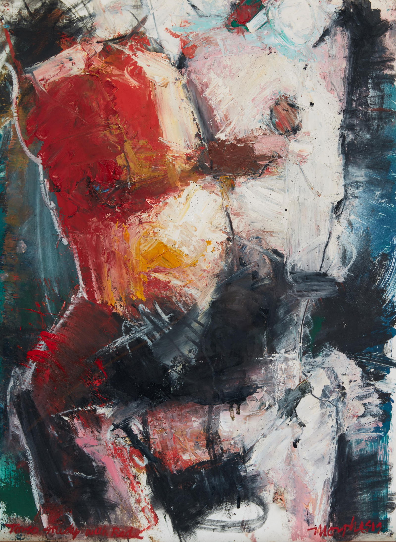 Jim Morphesis, Torso Study with Red, 1987 (1 of 5)