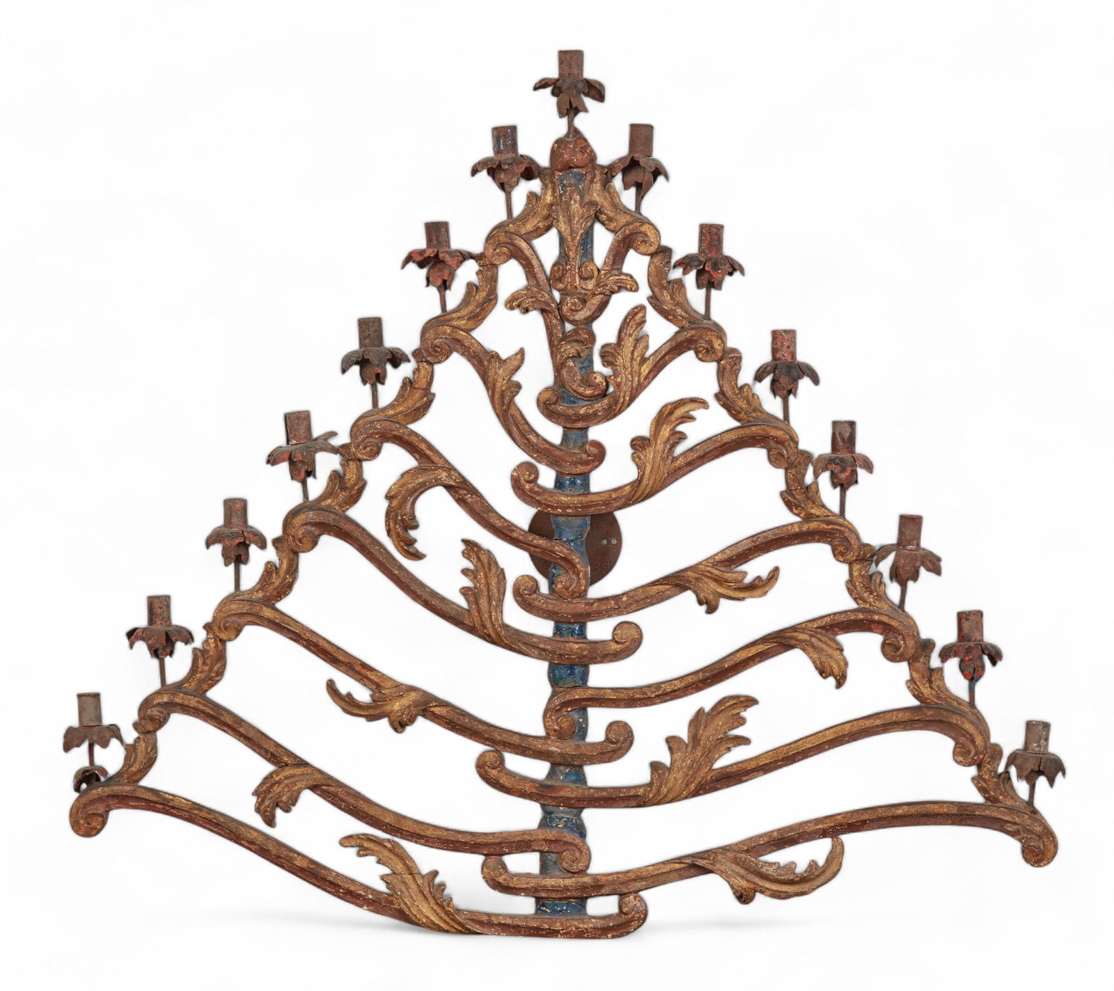 An Iberian gilt tole wall light, 18th century (1 of 5)