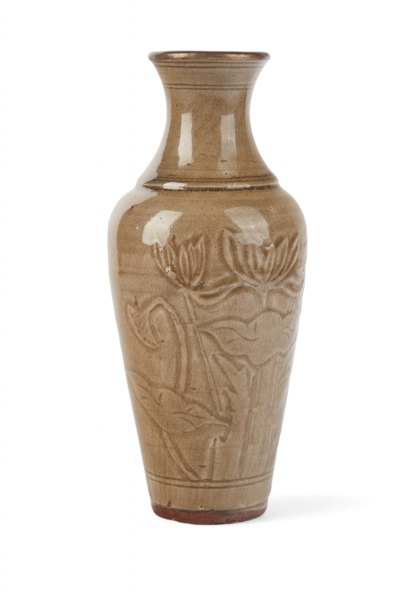 A Chinese celadon glazed pottery vase (1 of 4)