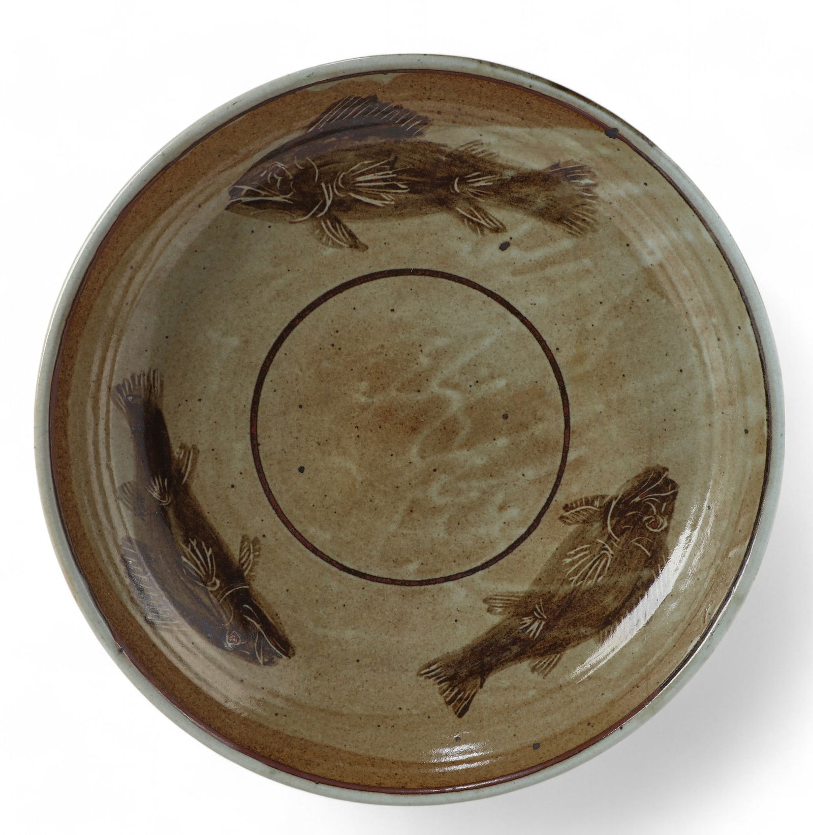A glazed charger, attributed to Bernard Leach (1 of 7)