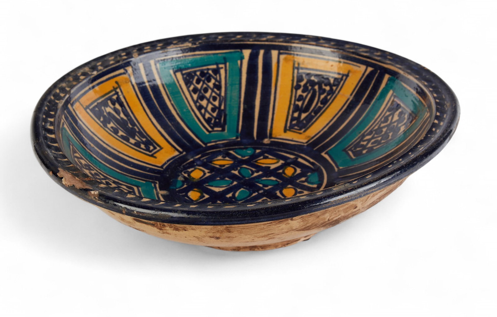 A Moroccan glazed earthenware charger (1 of 7)