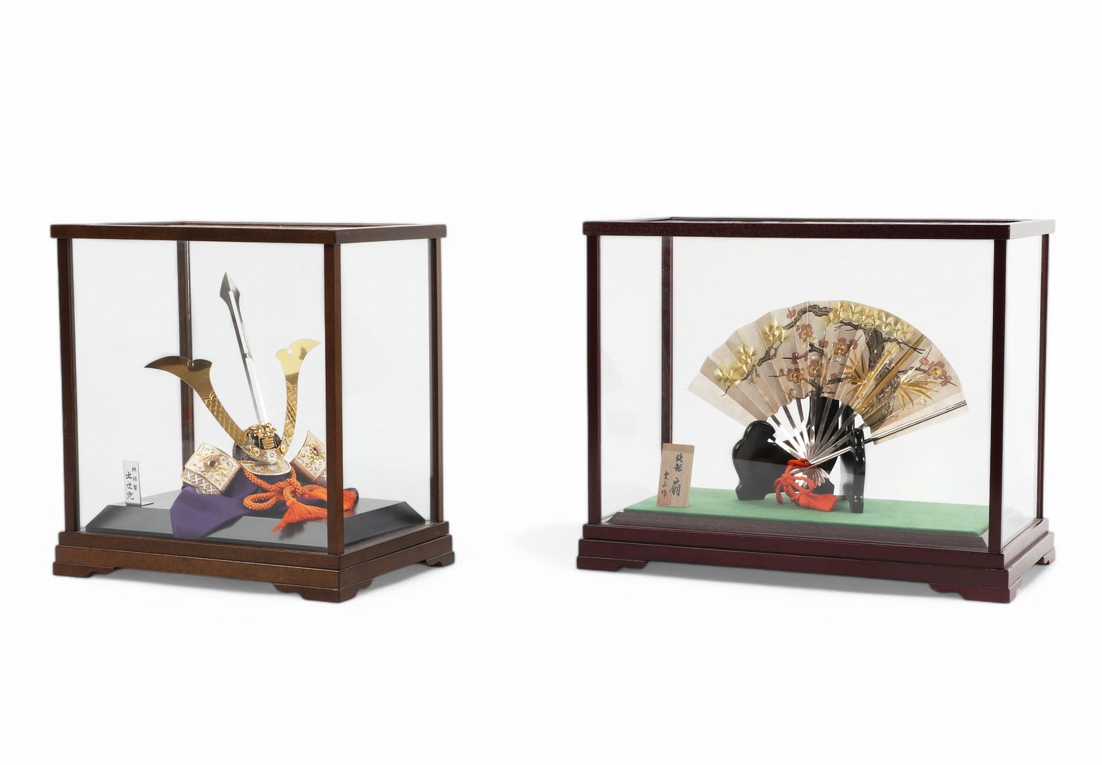 Two Japanese Silver Articles in Shadow Boxes (1 of 3)