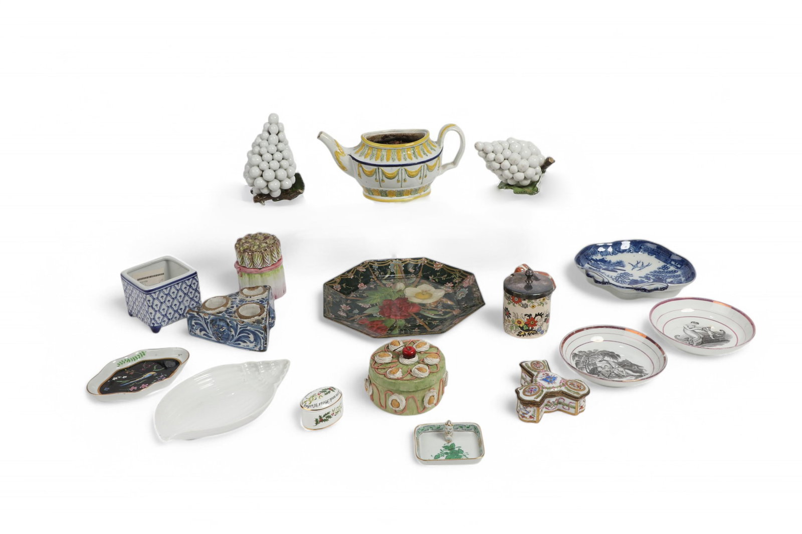 A collection of various ceramic porcelain and earthenware table articles late 18th-20th century (1 of 6)