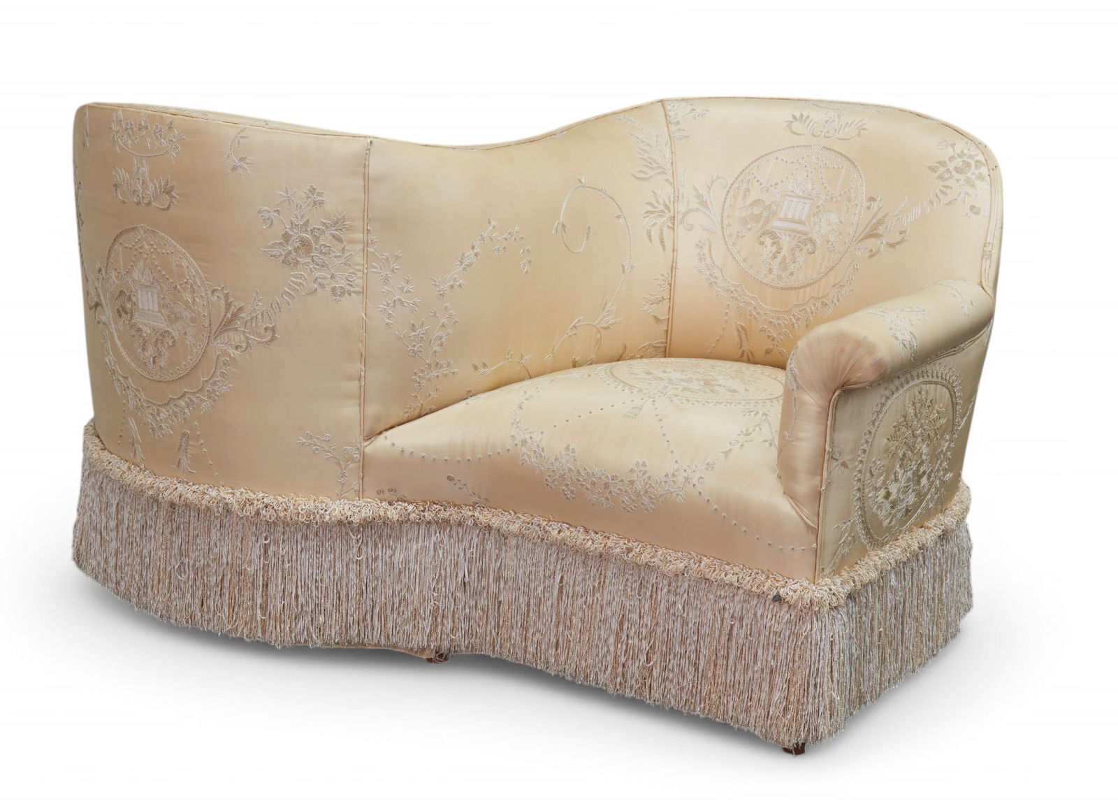 Custom Made Upholstered Chaperon Sofa (1 of 3)