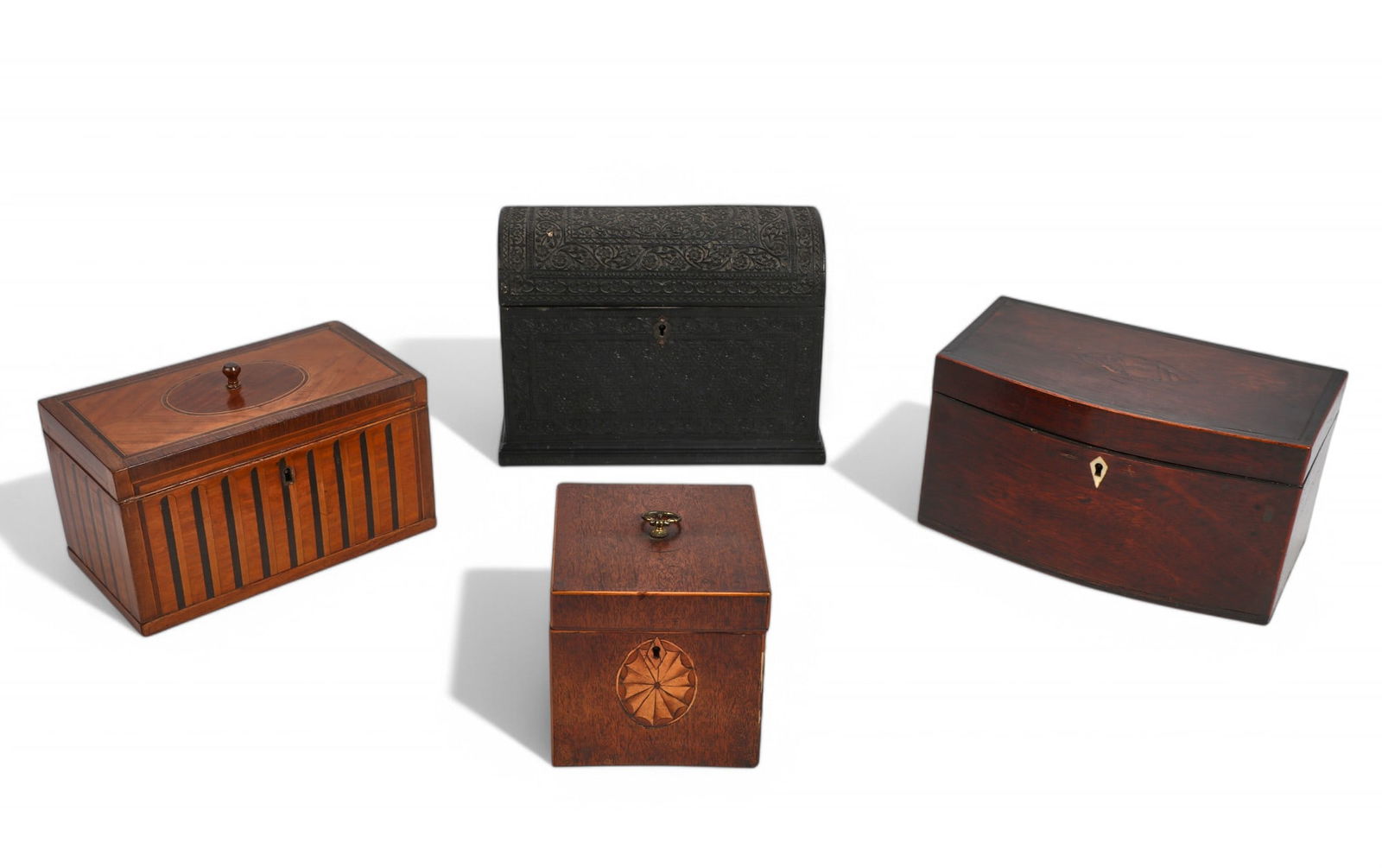 Four English and Anglo Indian table boxes (1 of 5)