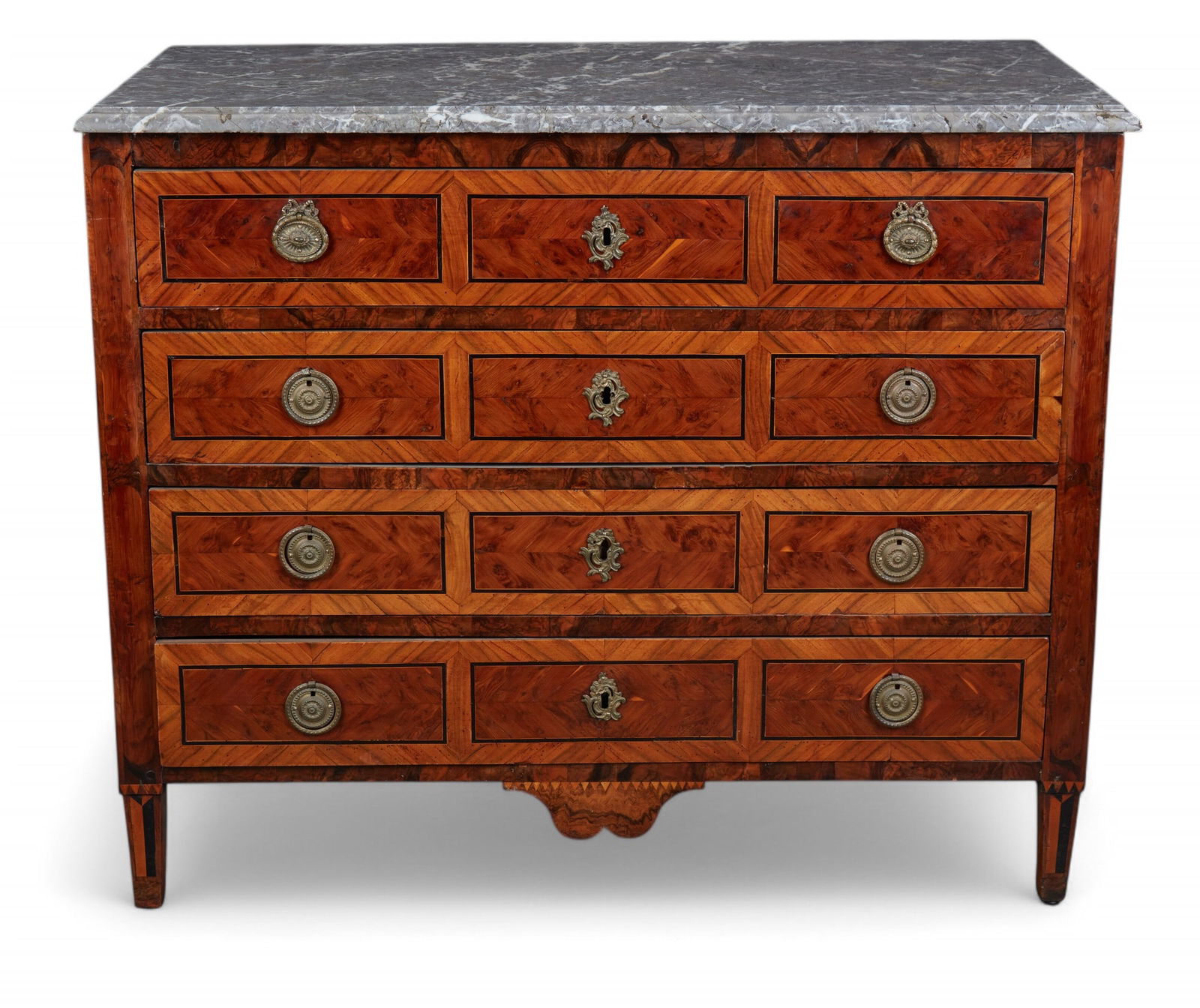An Italian Neoclassical yewwod and walnut commode (1 of 15)