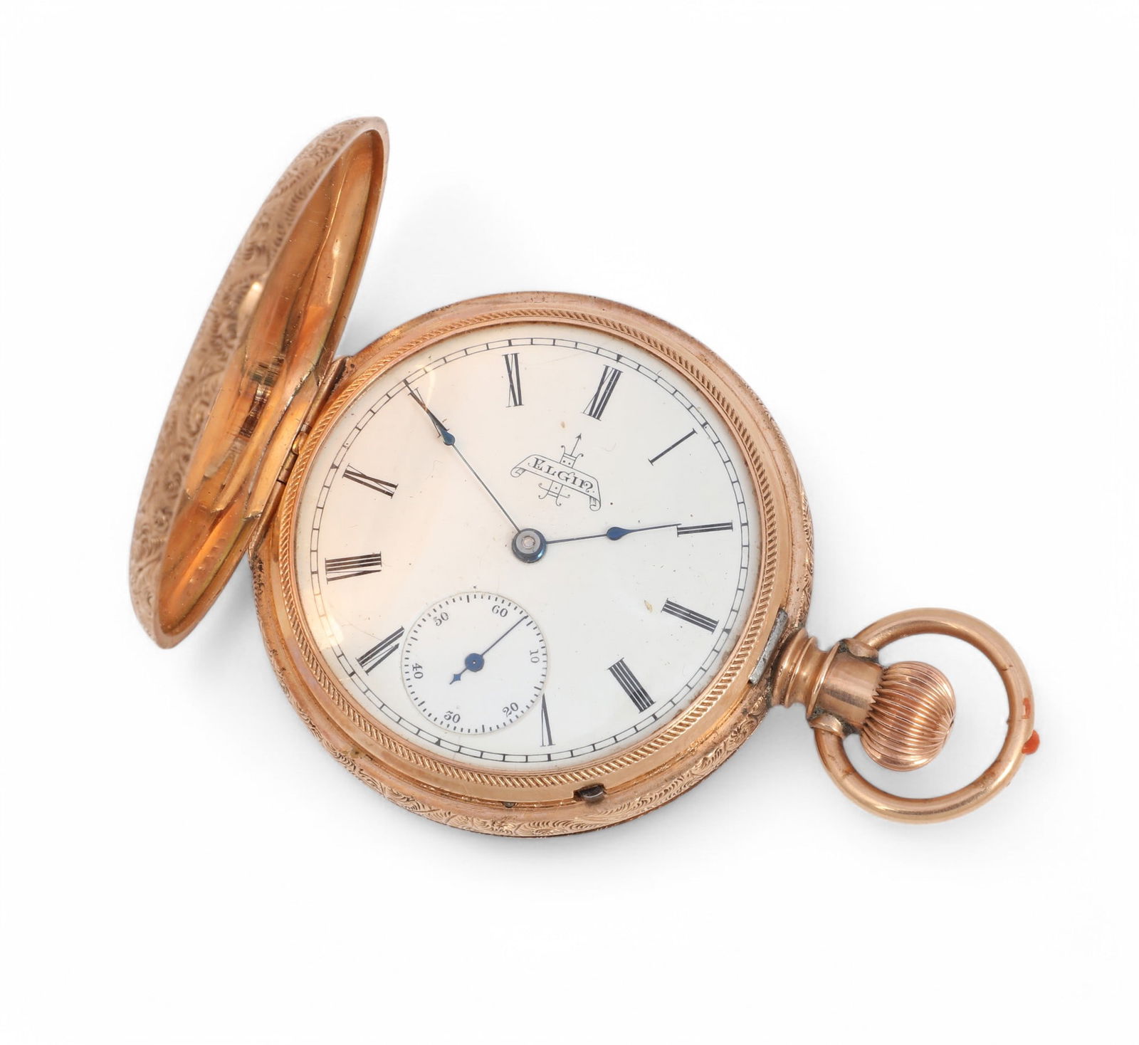 Elgin 14K gold hunting case pocket watch (1 of 7)