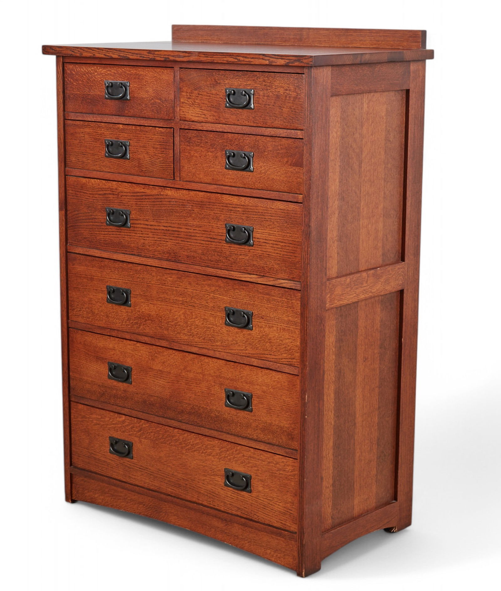 American Mission style oak tall chest of drawers (1 of 7)