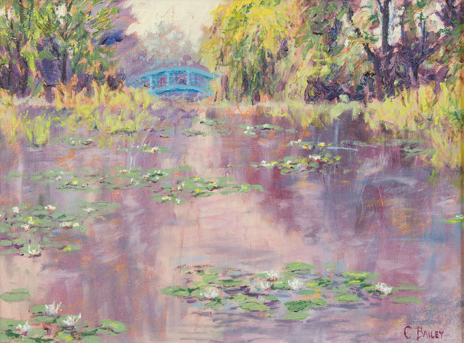 Carol Bailey, Water lily pond, oil (1 of 4)