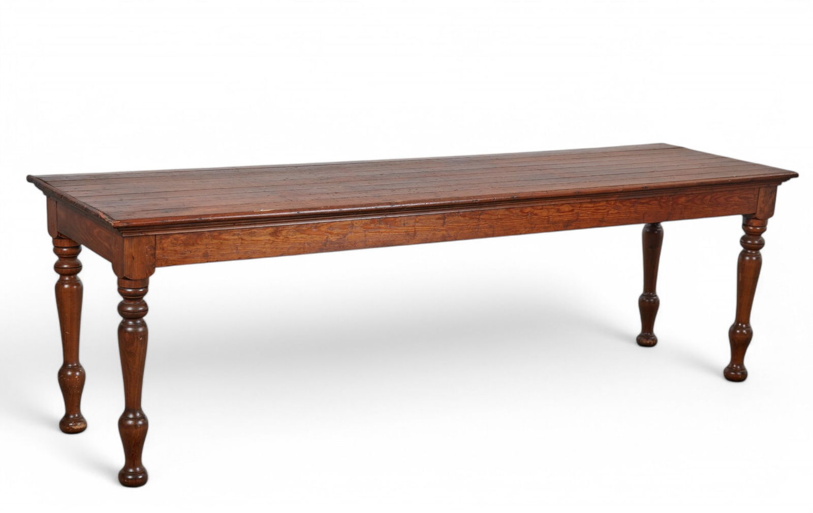 A Continental Baroque style oak refectory table (1 of 3)
