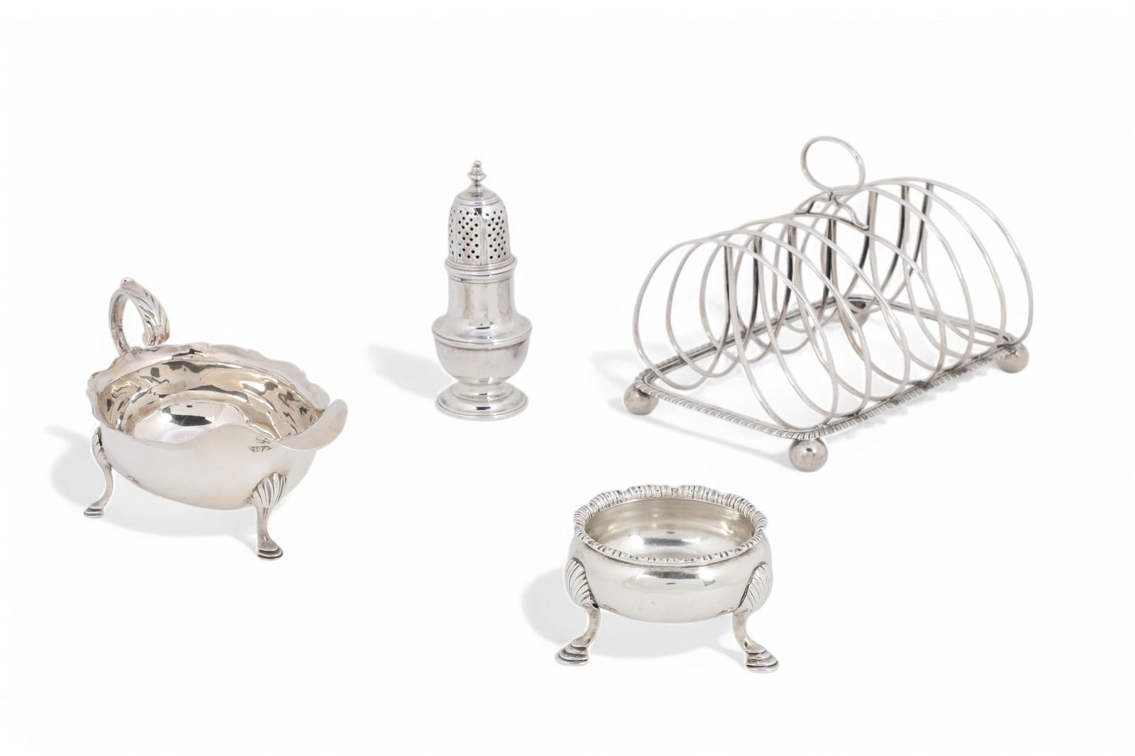 Four pieces of Georgian sterling silver tableware (1 of 4)