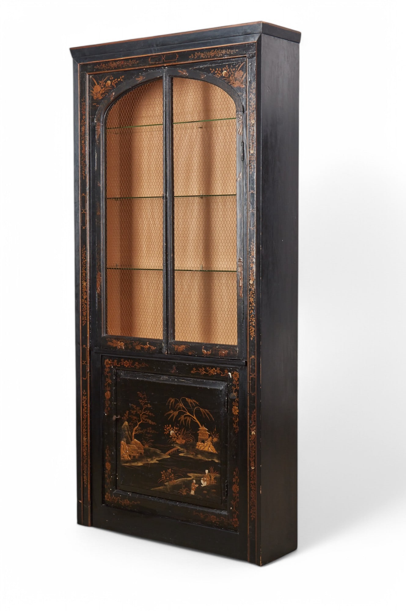 A Chinoiserie black and gold painted side cabinet (1 of 9)