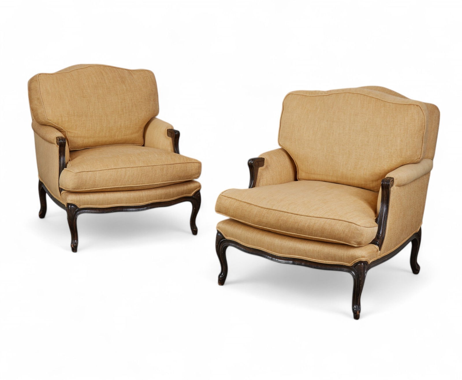 A pair of Louis XV Provincial style armchairs (1 of 8)
