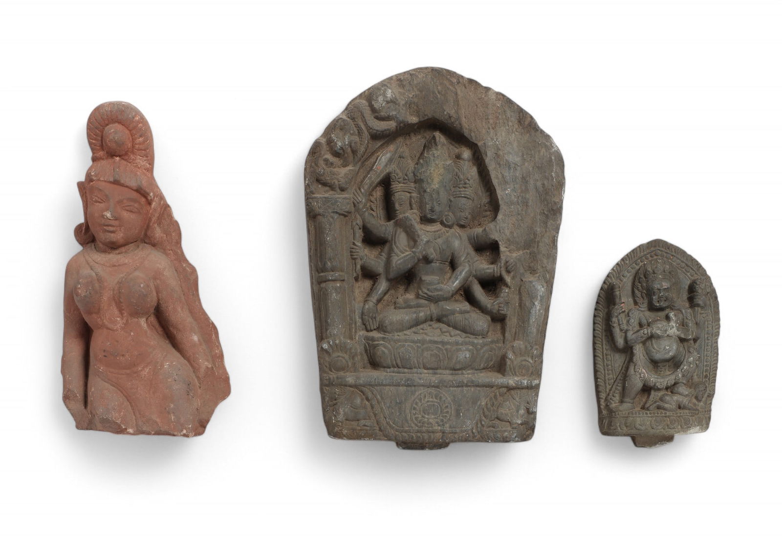 Three Indian devotional stone reliefs (1 of 3)