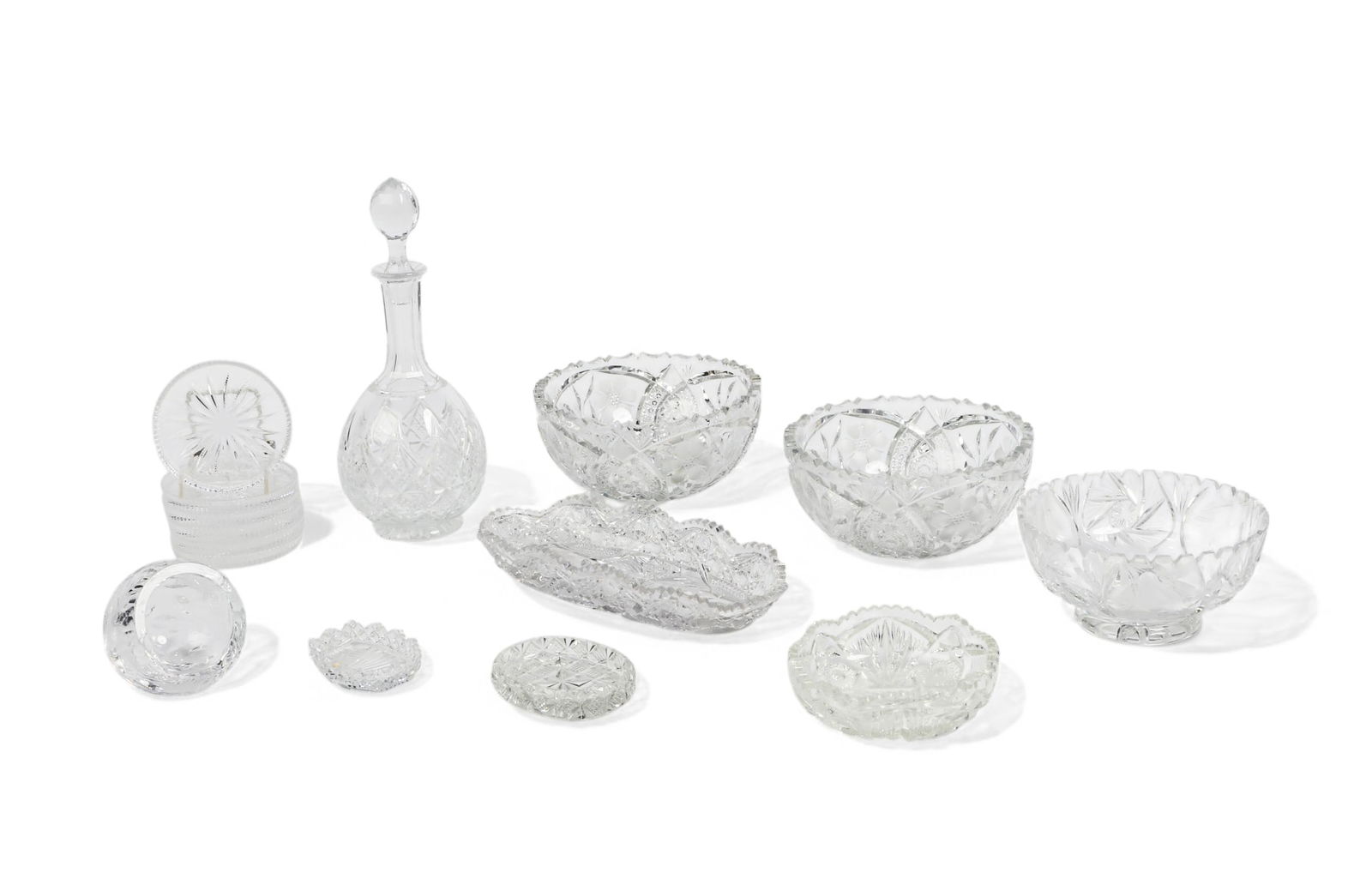 Group of 15 Cut Crystal Table Articles (1 of 4)