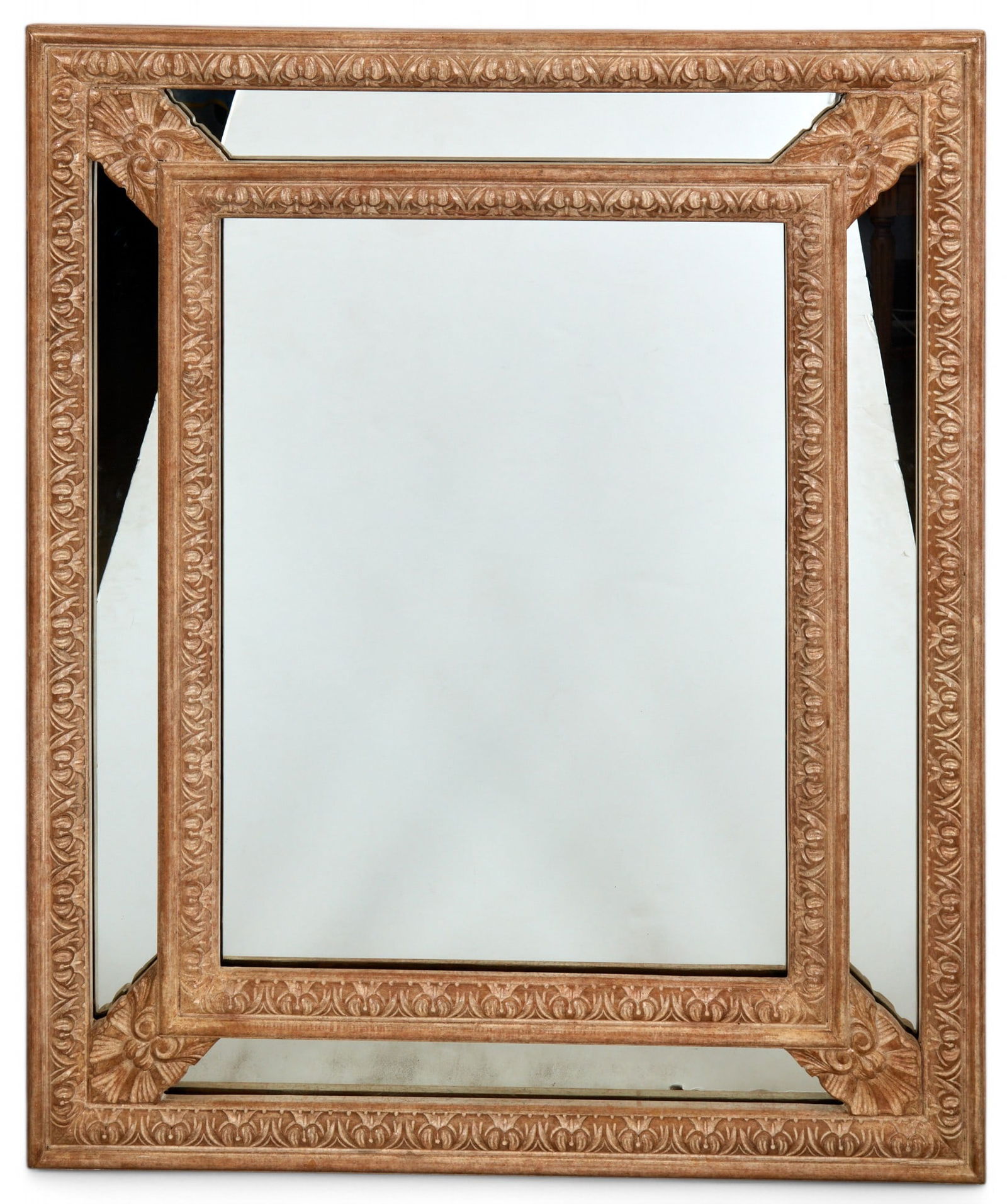 Rocco Style Painted Rectangular Mirror (1 of 5)