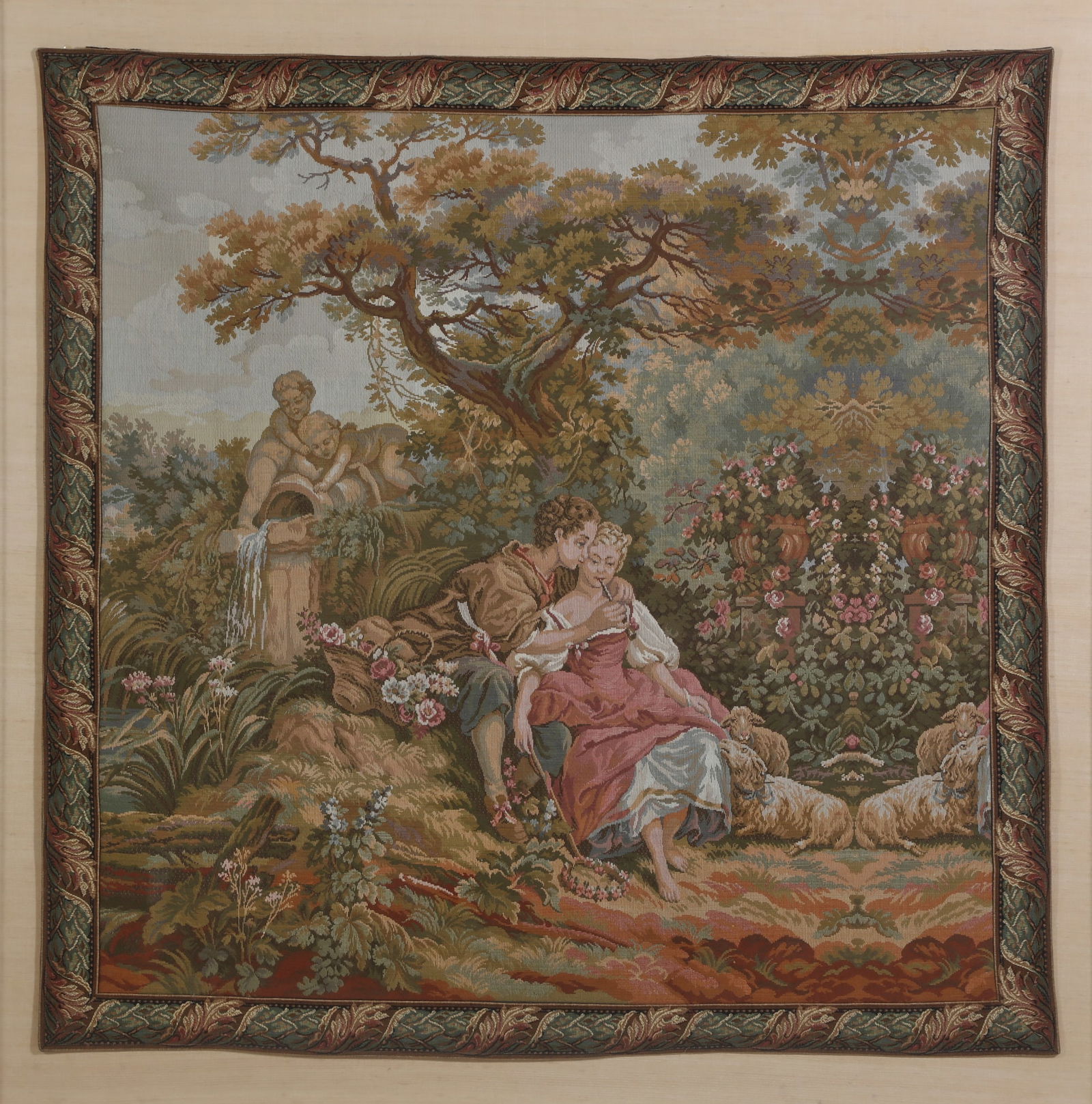 In the manor of French Aubusson Jacquard Tapestry (1 of 4)