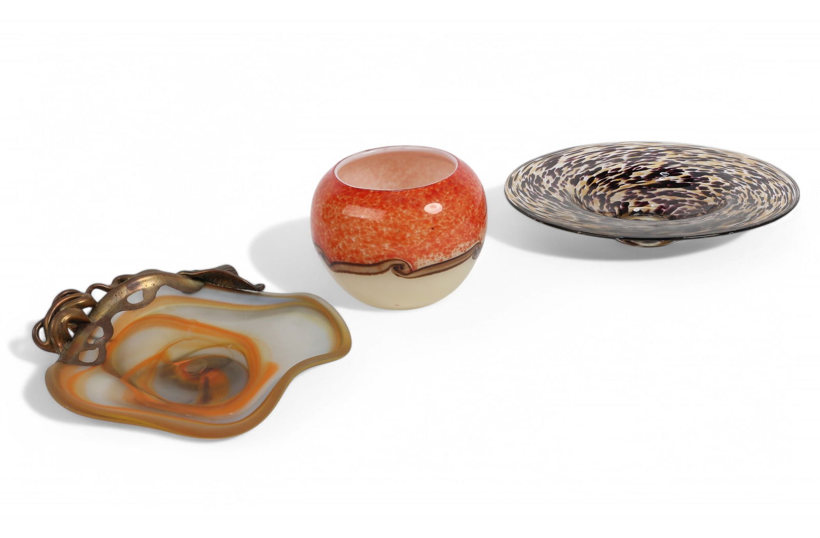 Group of 3 Hand Blown Glass Pieces (1 of 5)