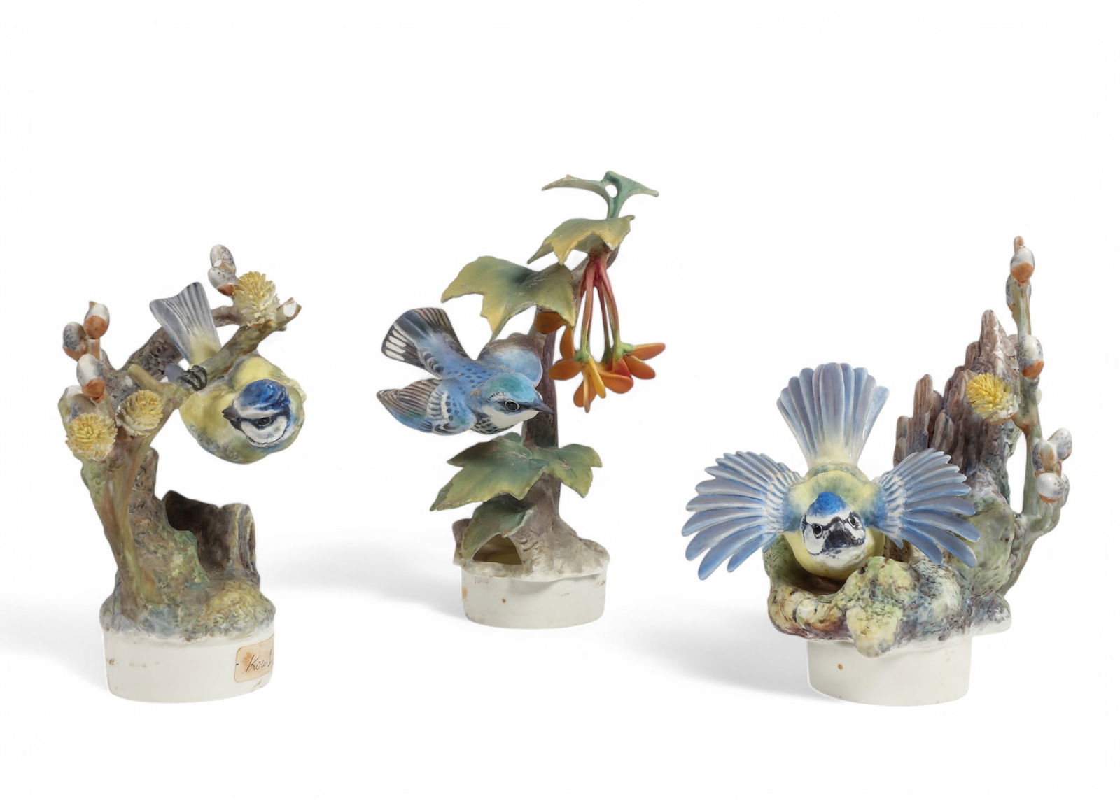 Dorothy Doughty Royal Worcester - Set of Blue Tit Parus & Cerulean Warbler (1 of 3)
