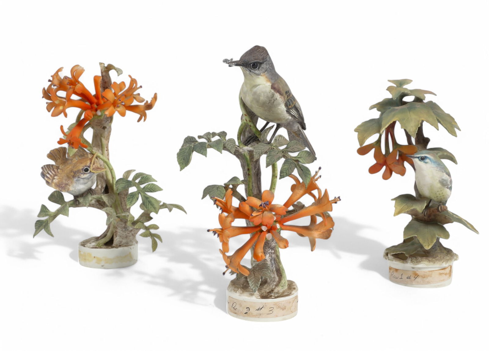 Dorothy Doughty Royal Worcester - Pair Phoebe Sayornis & Cerulean Warbler Dendroica (1 of 6)