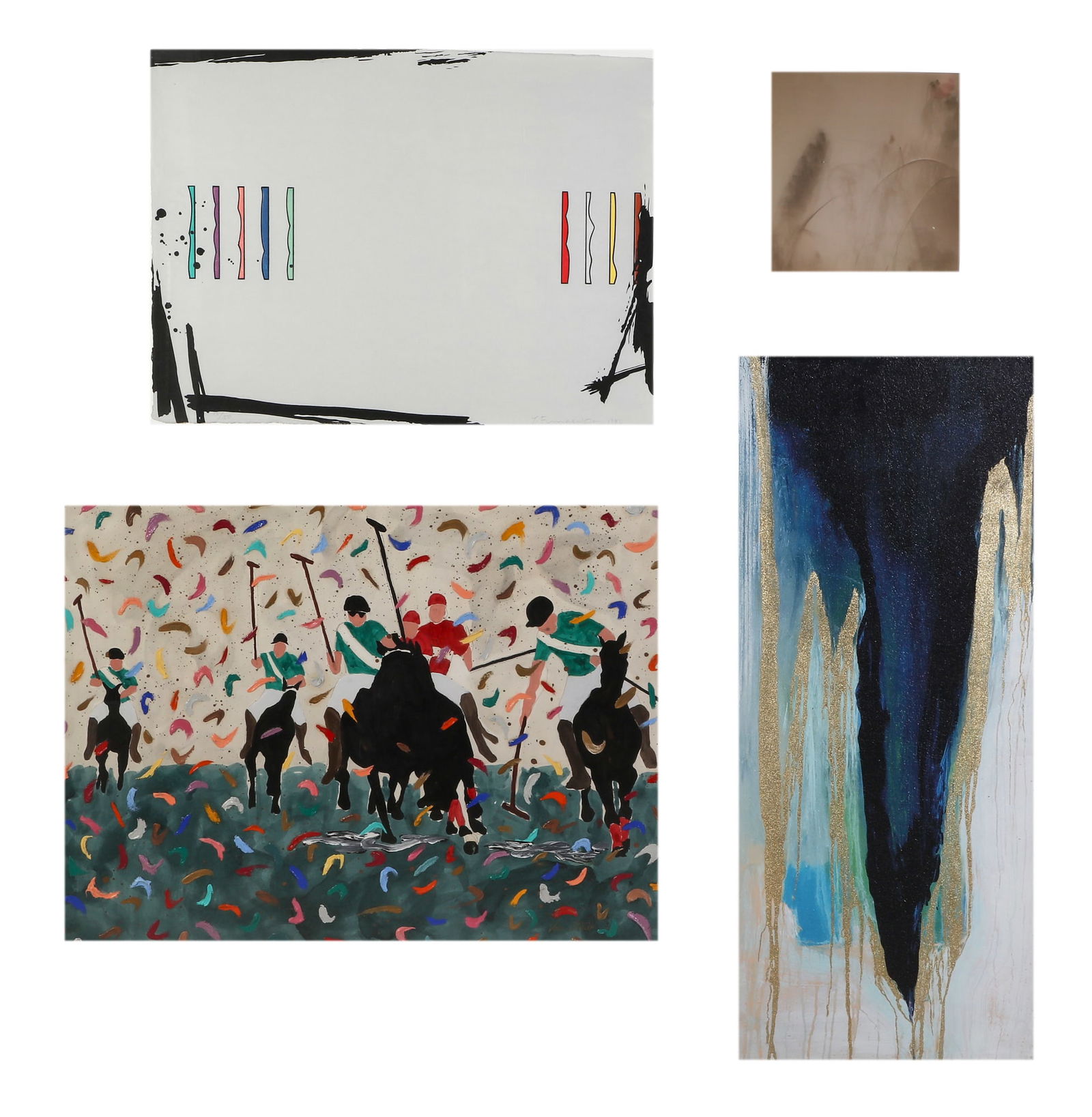A group of four modern works on paper (1 of 5)