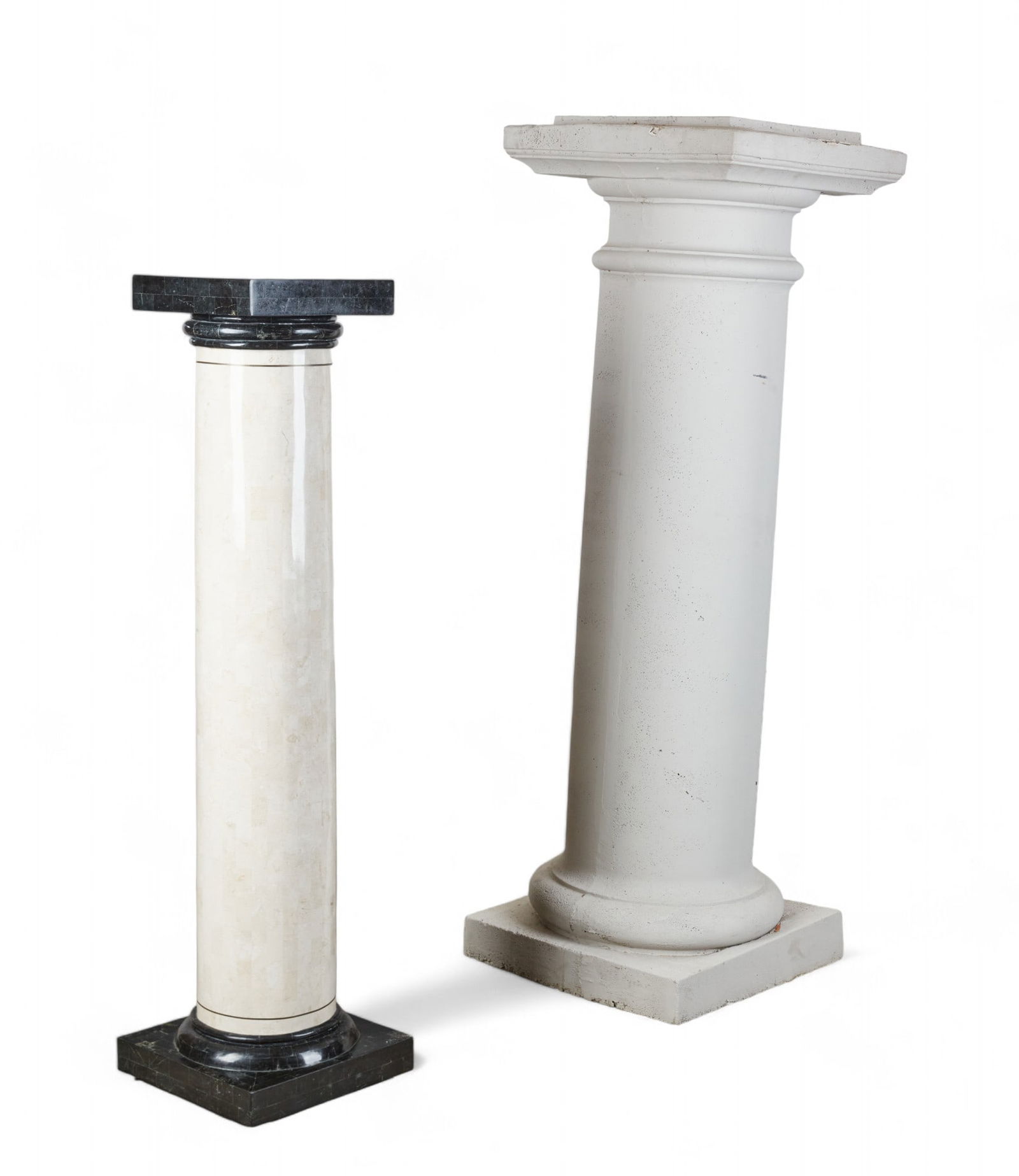 Two tall Neoclassical style columnar pedestals, modern (1 of 10)
